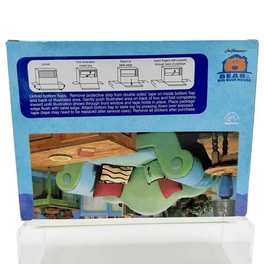 Vintage Bear in the Big Blue House Finger Puppet Gift Set NEW NOS Applause 32902